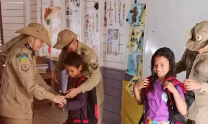 Itaubal leva prevenção às escolas com ação de conscientização contra queimadas