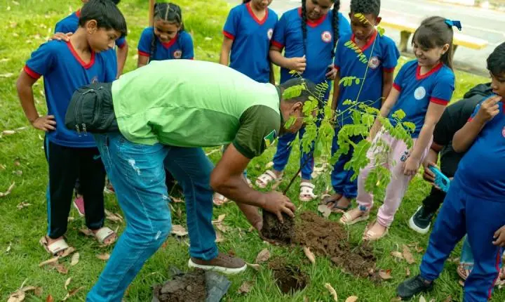 Mazagão realiza ações do Junho Verde com palestra educativa e distribuição de mudas