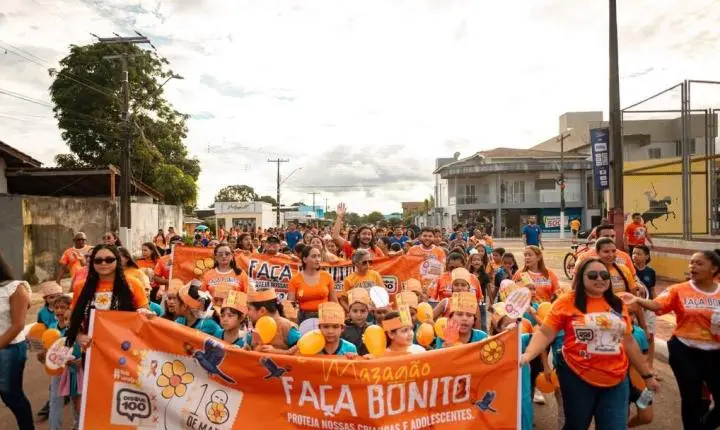 Mazagão realiza caminhada de conscientização contra abuso e exploração sexual de crianças e adolescentes