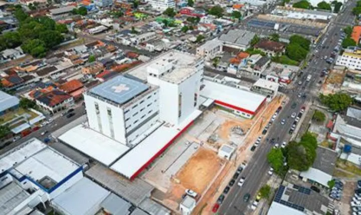 Novo Hospital de Emergência de Macapá avança para etapas de acabamento e urbanização