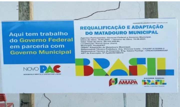 O ESCÂNDALO DO MATADOURO: Gestão Kelly Lobato paga 80% da obra, mas entrega apenas abandono em Amapá
