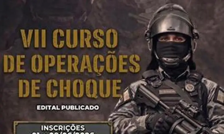 PM abre inscrições para o VII Curso de Operações de Choque; edital já está publicado!