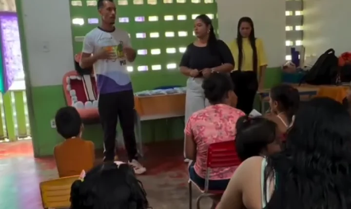 Pracuúba realiza ação integrada de saúde e educação na Escola Manoel Hurbano