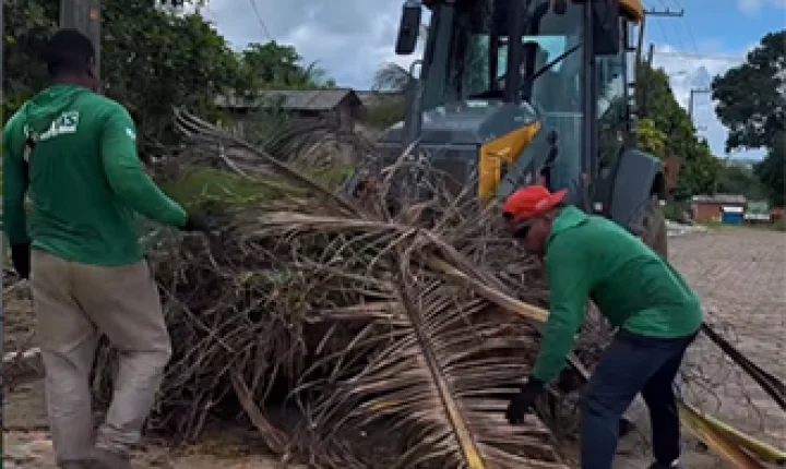 Prefeitura de Cutias intensifica limpeza urbana e coleta de entulhos no município