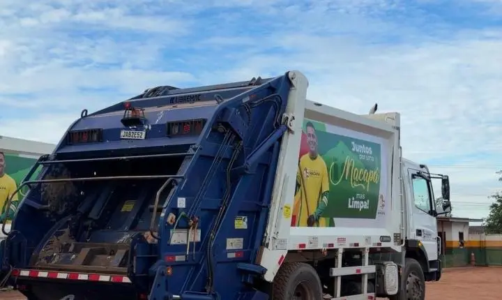 Prefeitura de Macapá reforça coleta de lixo com a chegada de dois novos caminhões compactadores