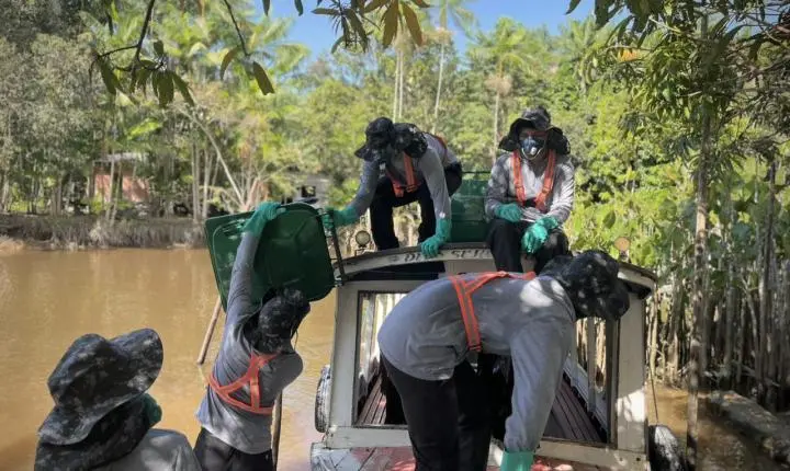 Prefeitura de Mazagão realiza ação ambiental na comunidade do Rio Banha