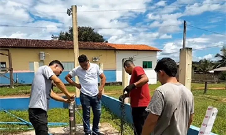Prefeitura de Porto Grande realiza manutenção em sistema de abastecimento de água na comunidade do Munguba