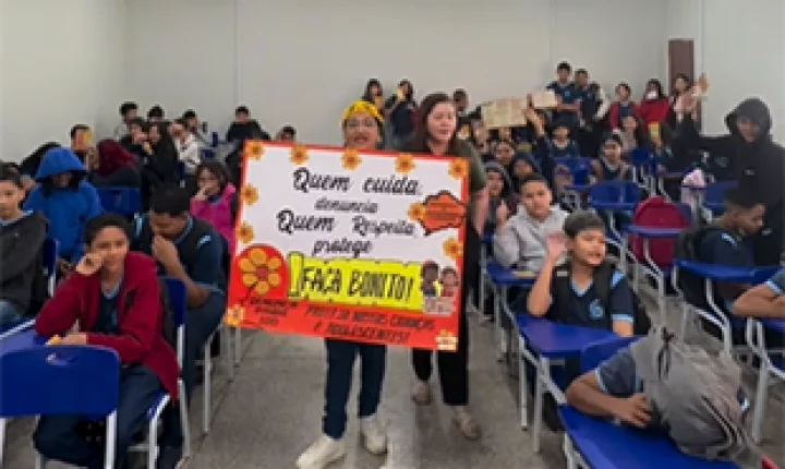 Santana leva ações do Maio Laranja a escolas e reforça combate à violência sexual contra crianças e adolescentes