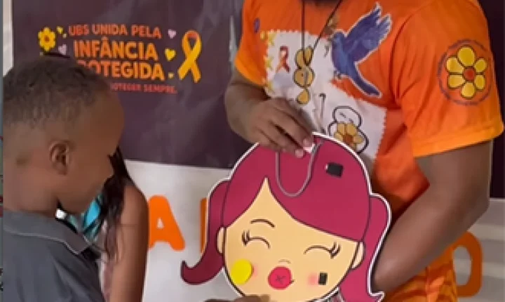 Saúde de Mazagão realiza ação do Maio Laranja na comunidade Rio Ariramba