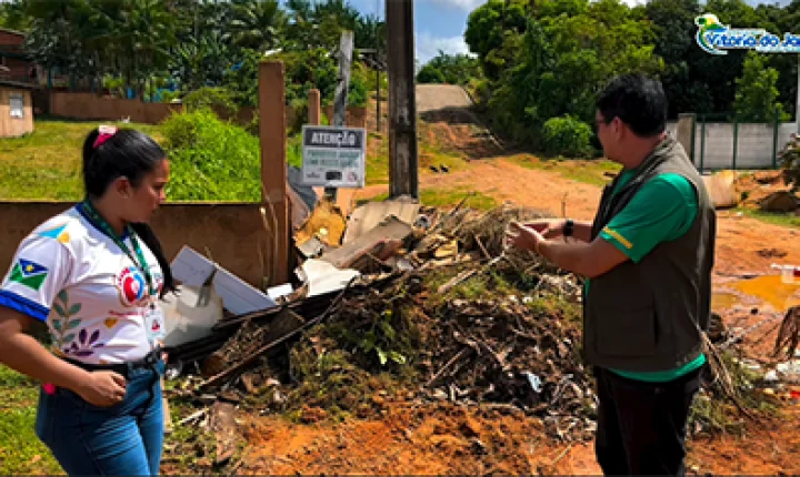 Secretaria de Meio Ambiente alerta para descarte irregular de entulho em Vitória do Jari