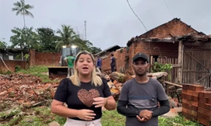Serra do Navio mobiliza forças após temporal e casa desaba com família dentro