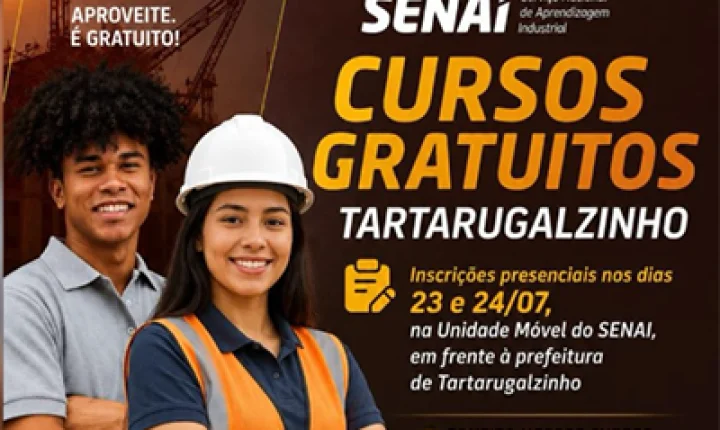 Tartarugalzinho abre inscrições para cursos gratuitos do SENAI com foco em qualificação profissional