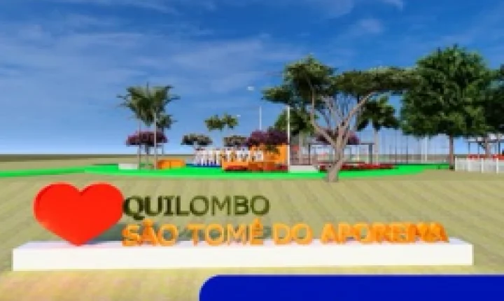 Tartarugalzinho inicia obra da primeira praça do Quilombo São Tomé do Aporema